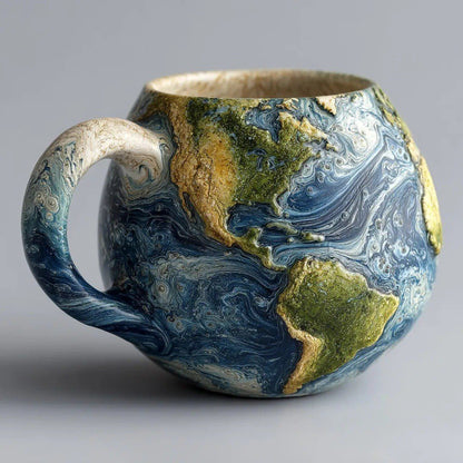 🪐3D Celestial Planet Mug – Moon, Sun, Earth & Saturn Collection