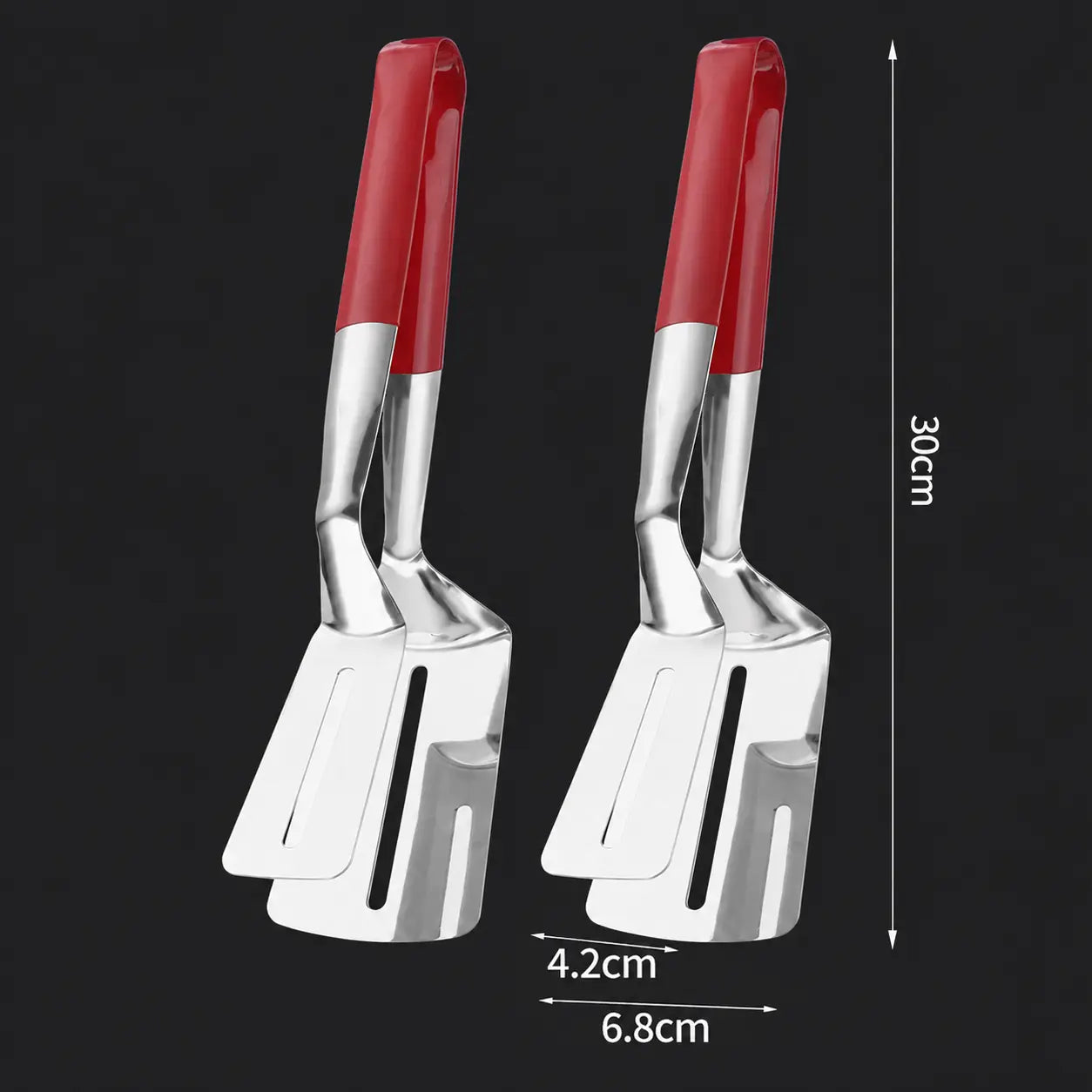 🥩 2-in-1 Stainless Steel Steak Spatula & Food Tongs Clip 🍳