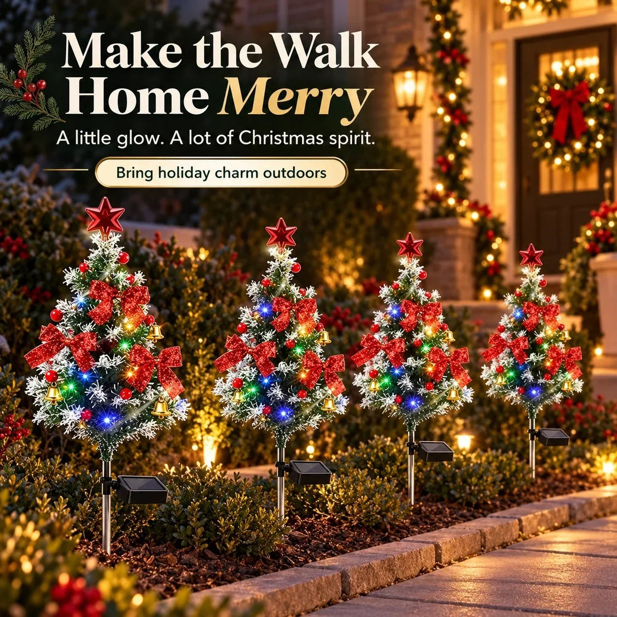 🎉🎄 Solar Christmas Tree Lights –  DIY Outdoor Holiday Decor