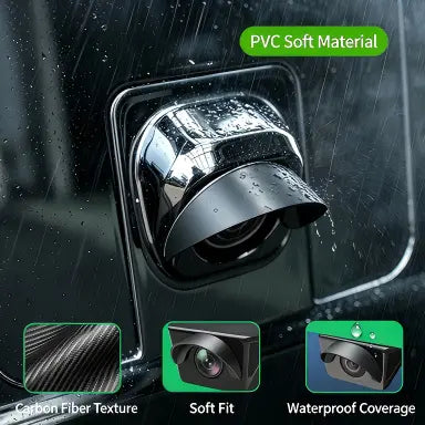 4pcs Car Rear‑View Camera Rain Shield Waterproof Protector Hood Rain‑Proof Visor Accessory for Car Side & Rear Camera