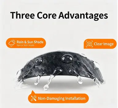 4pcs Car Rear‑View Camera Rain Shield Waterproof Protector Hood Rain‑Proof Visor Accessory for Car Side & Rear Camera