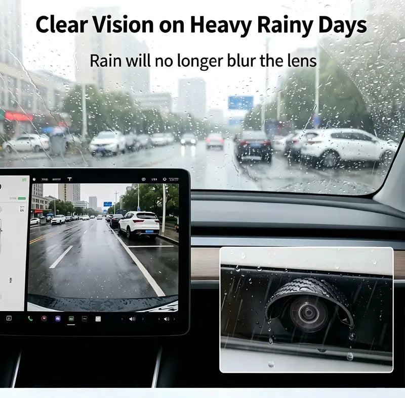 4pcs Car Rear‑View Camera Rain Shield Waterproof Protector Hood Rain‑Proof Visor Accessory for Car Side & Rear Camera