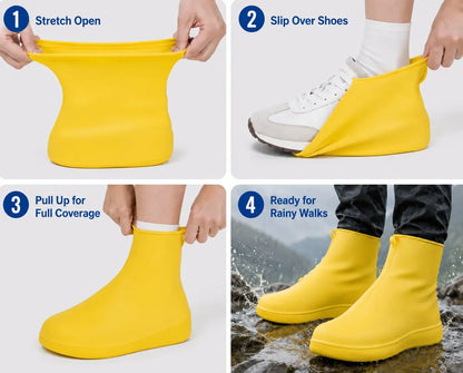 🌧️Heavy-Duty Non-Slip Reusable Waterproof Shoe Covers – Keep Shoes Clean & Dry