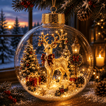 🔥Limited time 50% OFF -✨✨🎄 Glowing Christmas Story Ornament – Light-Up Mini Holiday Scene