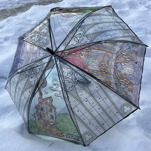 ☂️ Wizard-Inspired Stained-Glass Canopy Umbrella