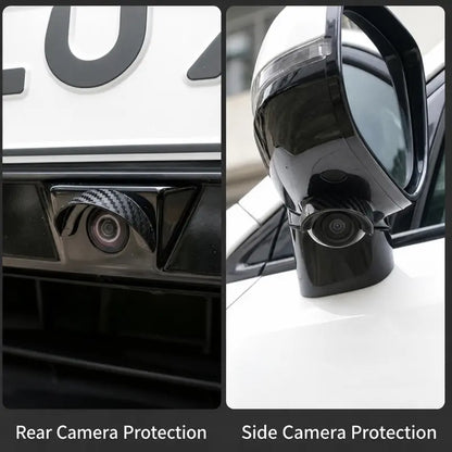 4pcs Car Rear‑View Camera Rain Shield Waterproof Protector Hood Rain‑Proof Visor Accessory for Car Side & Rear Camera