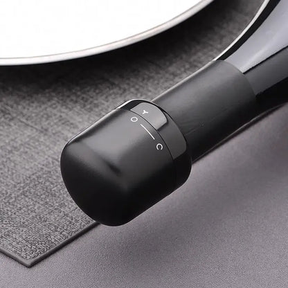 Vacuum wine stopper.Champagne and wine, red wine and liquor