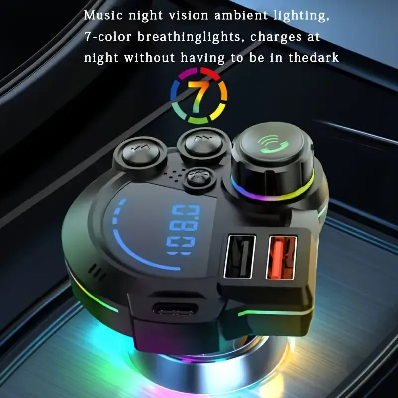 RGB ambient lighting car charger