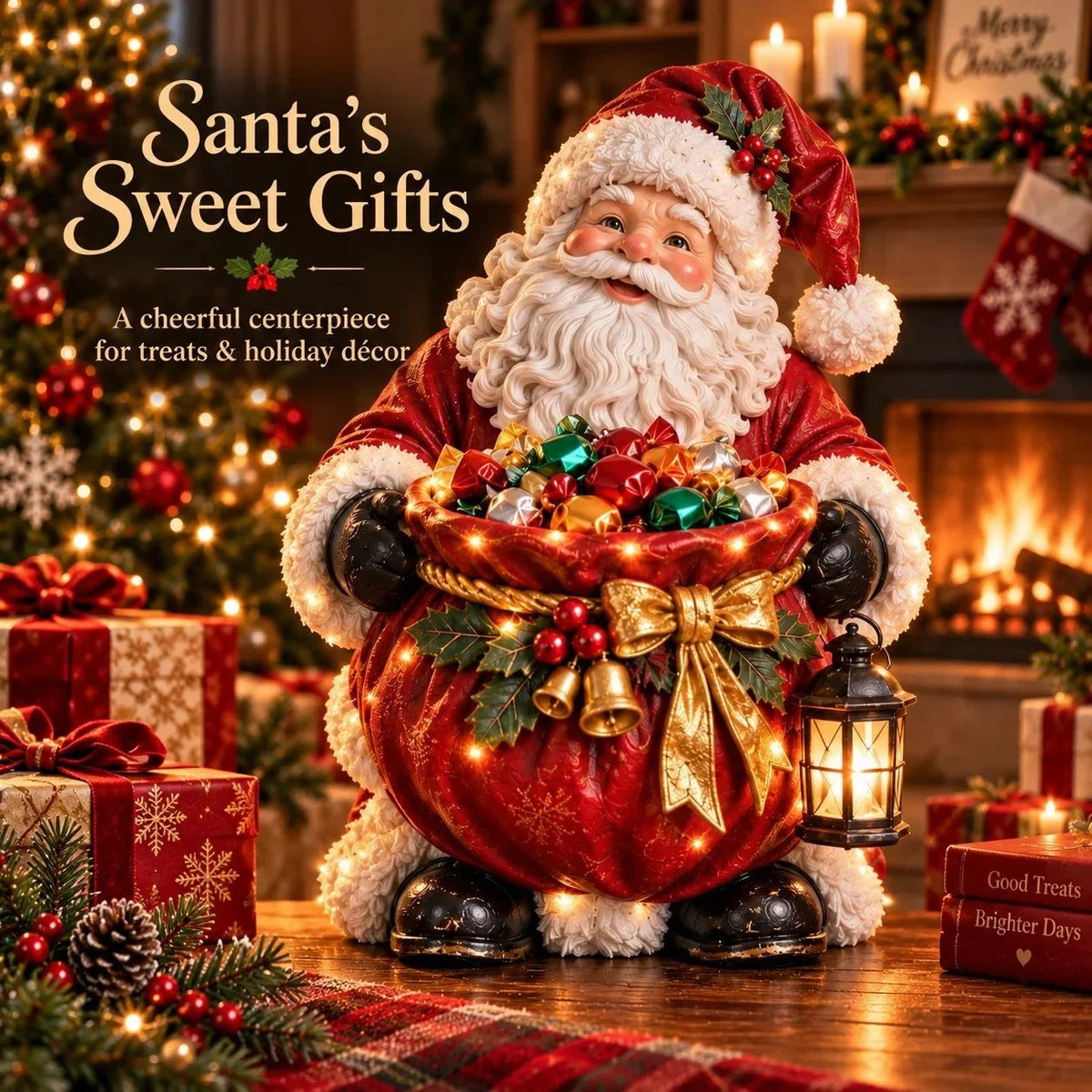 ✨ Lighted Christmas Candy Bowl Collection – 5 Festive Holiday Designs