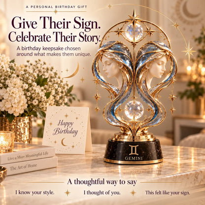 🔥HOT SALE🔥 49% OFF – 🌙 Celestial Zodiac Sculpture | 12 Jewel-Like Zodiac Designs with Golden Details ✨