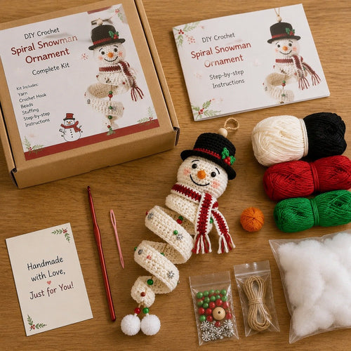 🔥HOT SALE 49% OFF - 🎅🌲Crochet Snowman Spiral Oranment DIY Kit