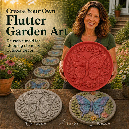 🐦🌸 Hummingbird Garden Art Stepping Stone Mold