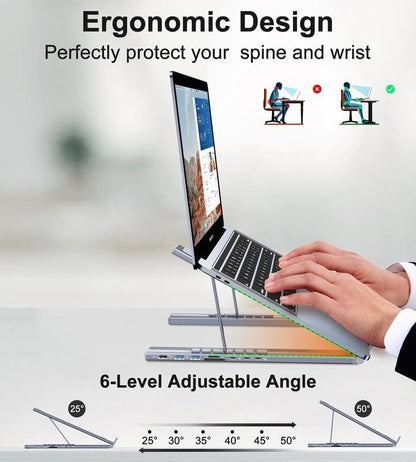 🏠💻 8-in-1 USB-C Laptop Stand,Best Gifts