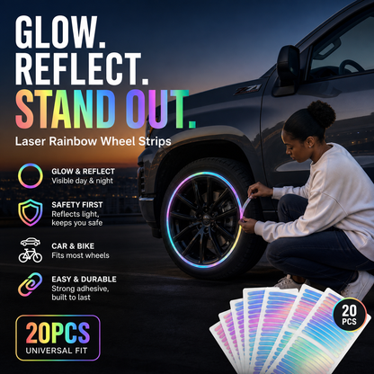 💕Buy 1 Get 1 Free🎁🚗Popular Fluorescent Car Wheel Hub Tag