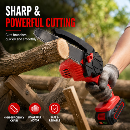 🔥 50% OFF Cordless Mini Chainsaw Kit – Free Shipping 🚚