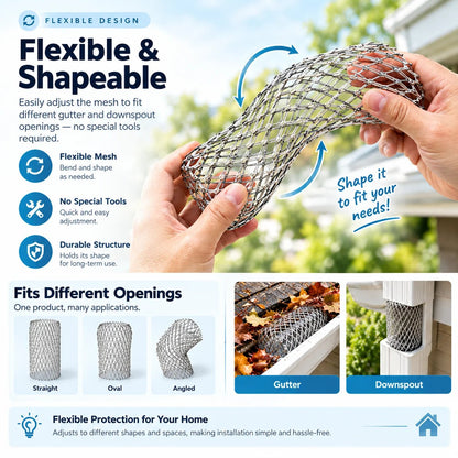 🍂🛡️ Flexible Aluminum Gutter Leaf Guard – Keep Leaves Out, Let Water Flow