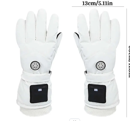 🔥 Rechargeable Heated Gloves – 3 Heat Settings, Waterproof Touchscreen Winter Gloves