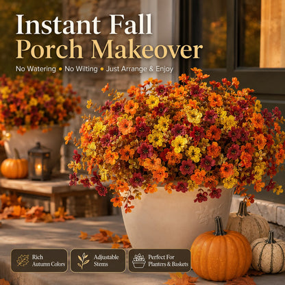 🍂 FALL SALE 49% OFF🌼 Faux Flower Bundles for Porch Decor