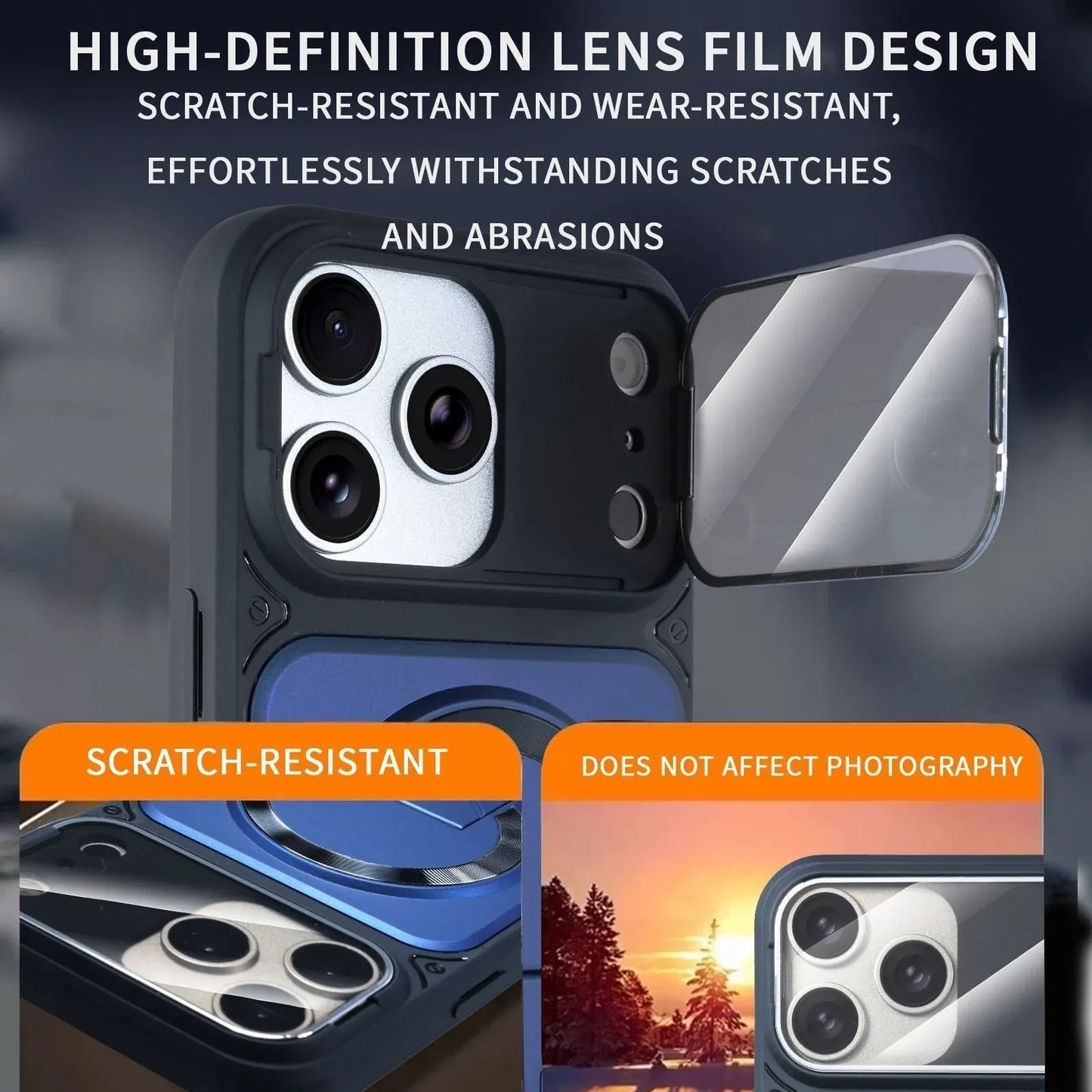 ✨MagSafe Magnetic Case with Camera Lens Cover & Invisible Stand for iPhone