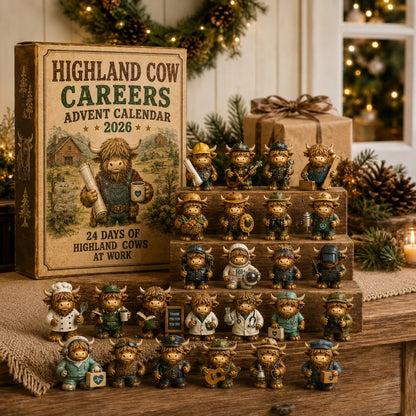 🐮 Highland Cow Careers Advent Calendar 2026 – 24 Days of Country Charm 🎁🤎