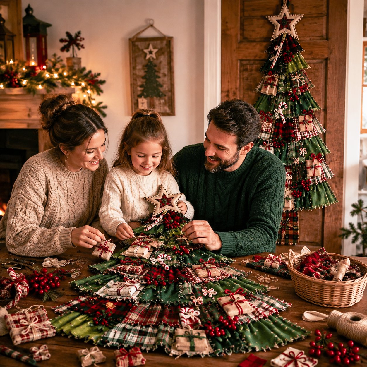⏳ Last Day 49% OFF – 🎄Beginner-Friendly DIY Oversized Patchwork Christmas Tree Door Hanging Kit  💕