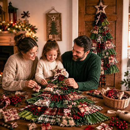 ⏳ Last Day 49% OFF – 🎄Beginner-Friendly DIY Oversized Patchwork Christmas Tree Door Hanging Kit  💕