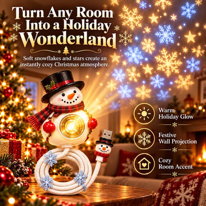 ⛄🎄Bring Home Holiday Magic — Snowman Christmas Projector Light With Festive Glow🌙