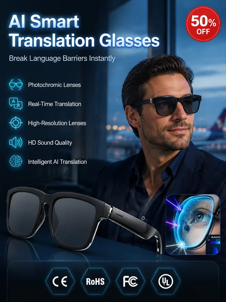 AI Smart Bluetooth Glasses overview