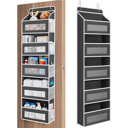 🔥 50% OFF 5-Tier Over-the-Door Organizer – Extra Side Mesh Pockets for More Storage 🚪