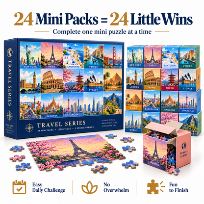 🌎 Travel the World One Puzzle at a Time – 🧩24 Mini Pack 1000-Piece Jigsaw Puzzle
