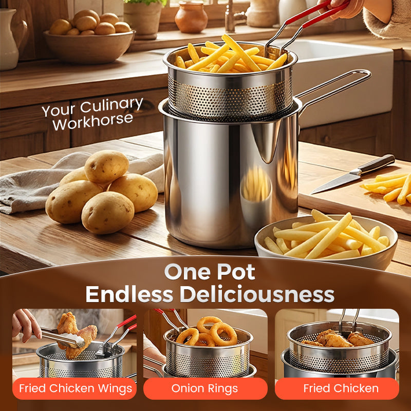 🔥LAST DAY SALE 49% OFF🎁410 Stainless Steel Multifuntional Fryer