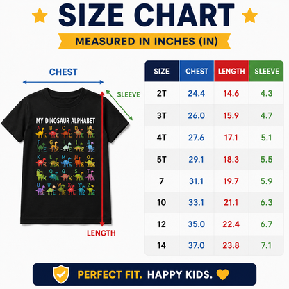 Kids Dinosaur Alphabet Tee🦖