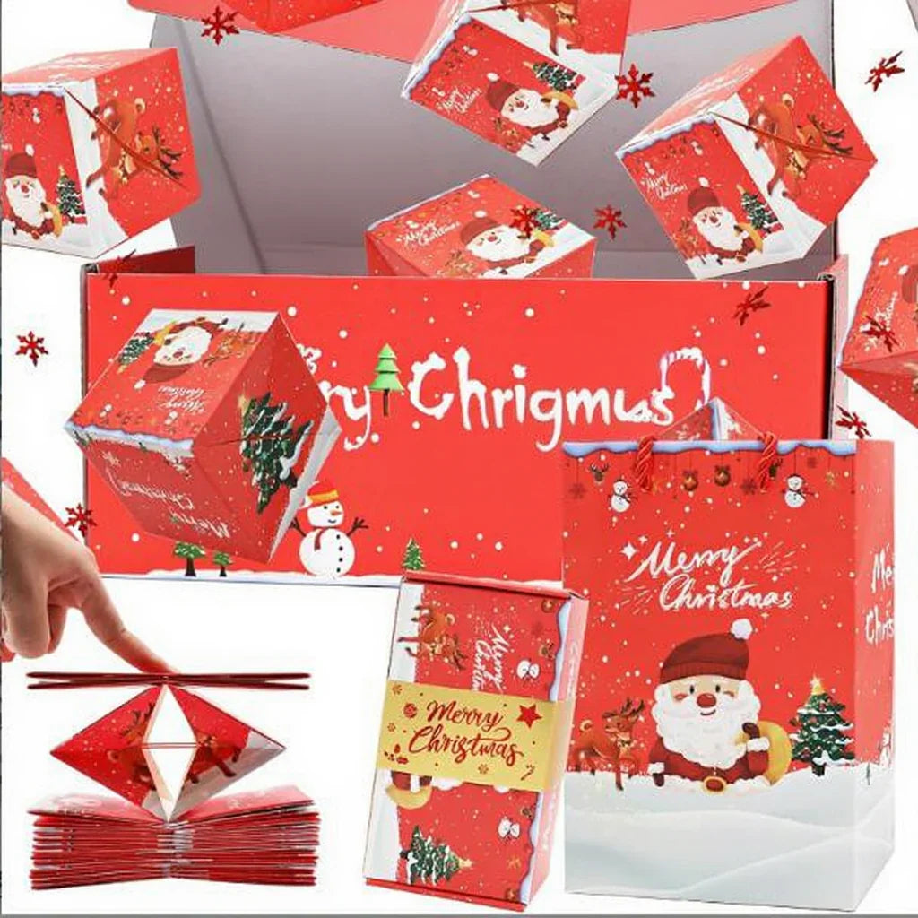 🎁Christmas Pop-up Surprise Gift Box - Unique Folding Bouncing Red Envelope Gift Box🎁