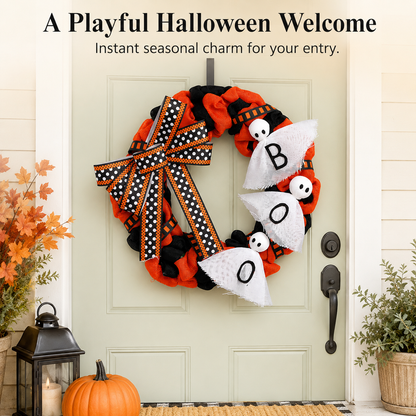 🎃 Spooky Halloween Front Door Wreath Collection for Holiday Decor 👻