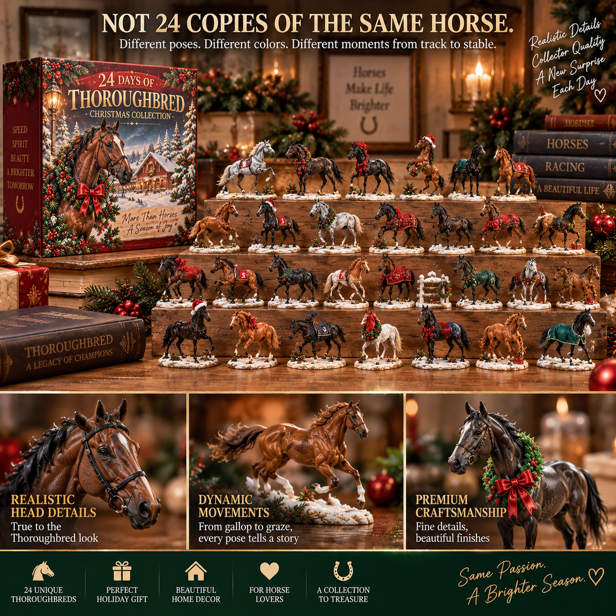 24 Days of Thoroughbred Spirit – A Christmas Collection of Speed & Grace 🐎