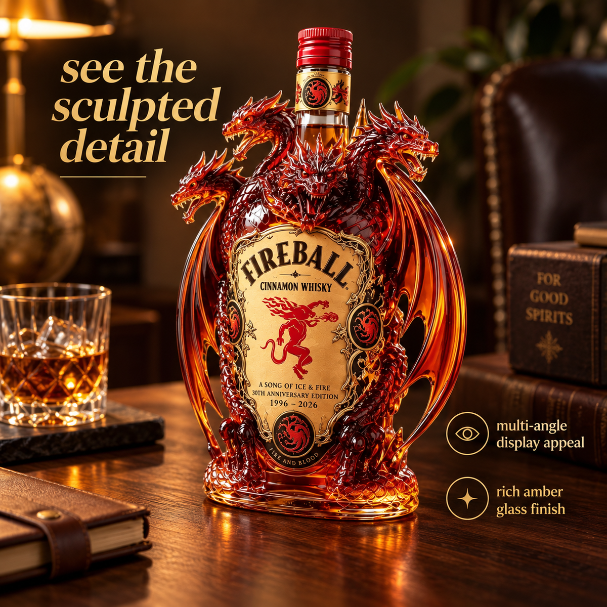 🐉🔥 Legendary Dragon Bar Decanter – Sculpted Collector Bottle for Home Bar & Gifting