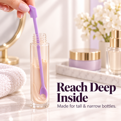 🧴 Slim Silicone Bottle Scraper & Spatula Set – Dual-Ended Cosmetic Jar Scooper ✨