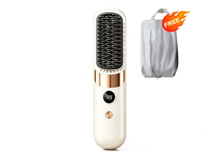 💇‍♀️ 3-in-1 Cordless Hair Straightening Brush – Straighten, Curl & Detangle Anywhere