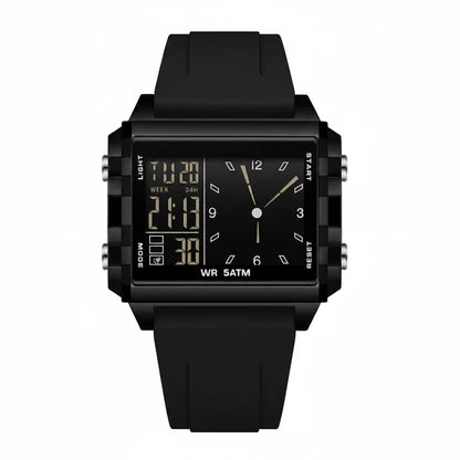 Analog-Digital Sport Watch – Waterproof, Luminous & Multi-Function