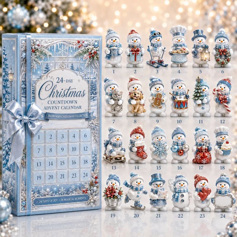 🔥🎄 24-Day Christmas Countdown Advent Calendar – Snowman Christmas Series