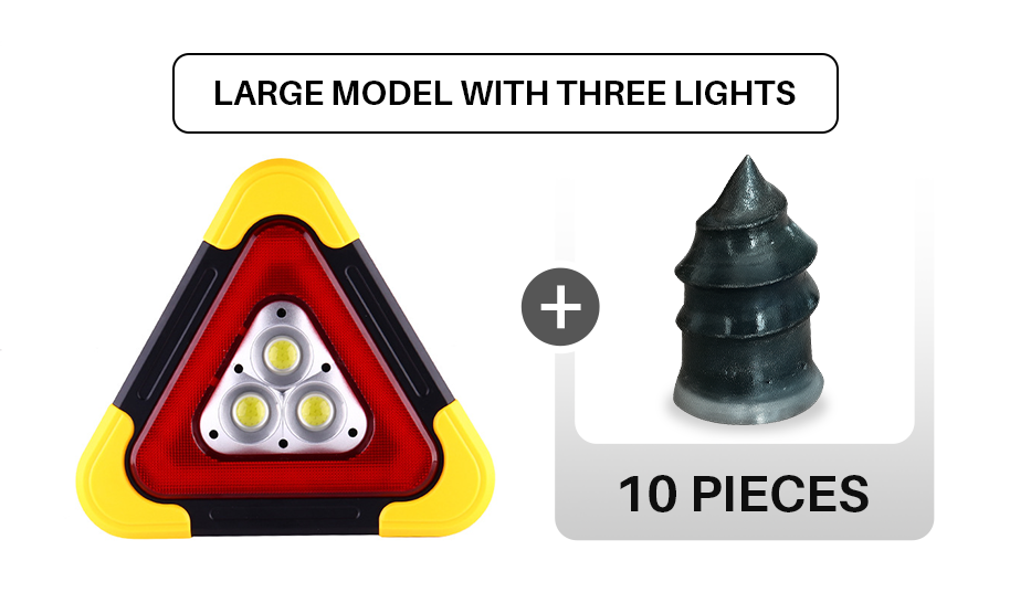 🔥3-IN-1 Solar Emergency Triangle Warning Light at the Roadside