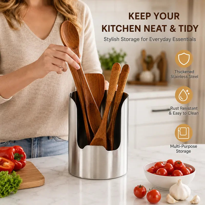 🔥HOT SALE 49% OFF✂️Stainless Steel Cooking Utensil Holder