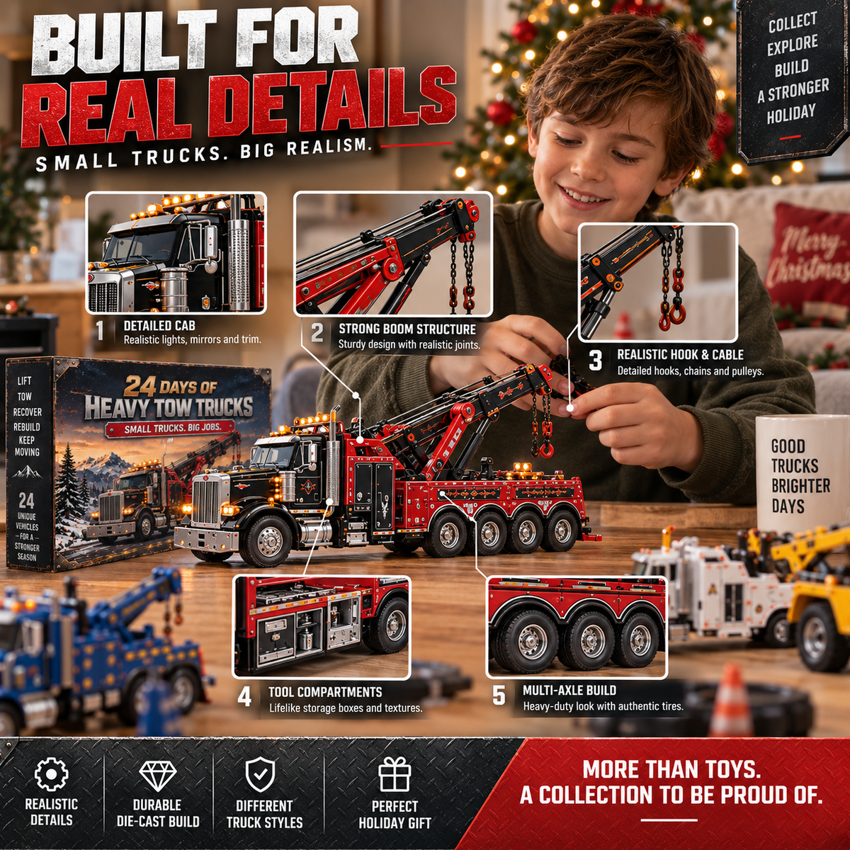 24 Days of Heavy Tow Trucks – 24 Unique Heavy-Duty Recovery Truck Collection 🚛🎄