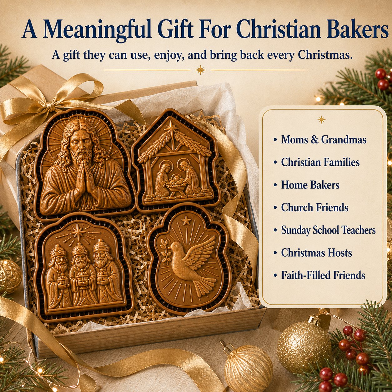 Faith and Nativity Christmas baking gift