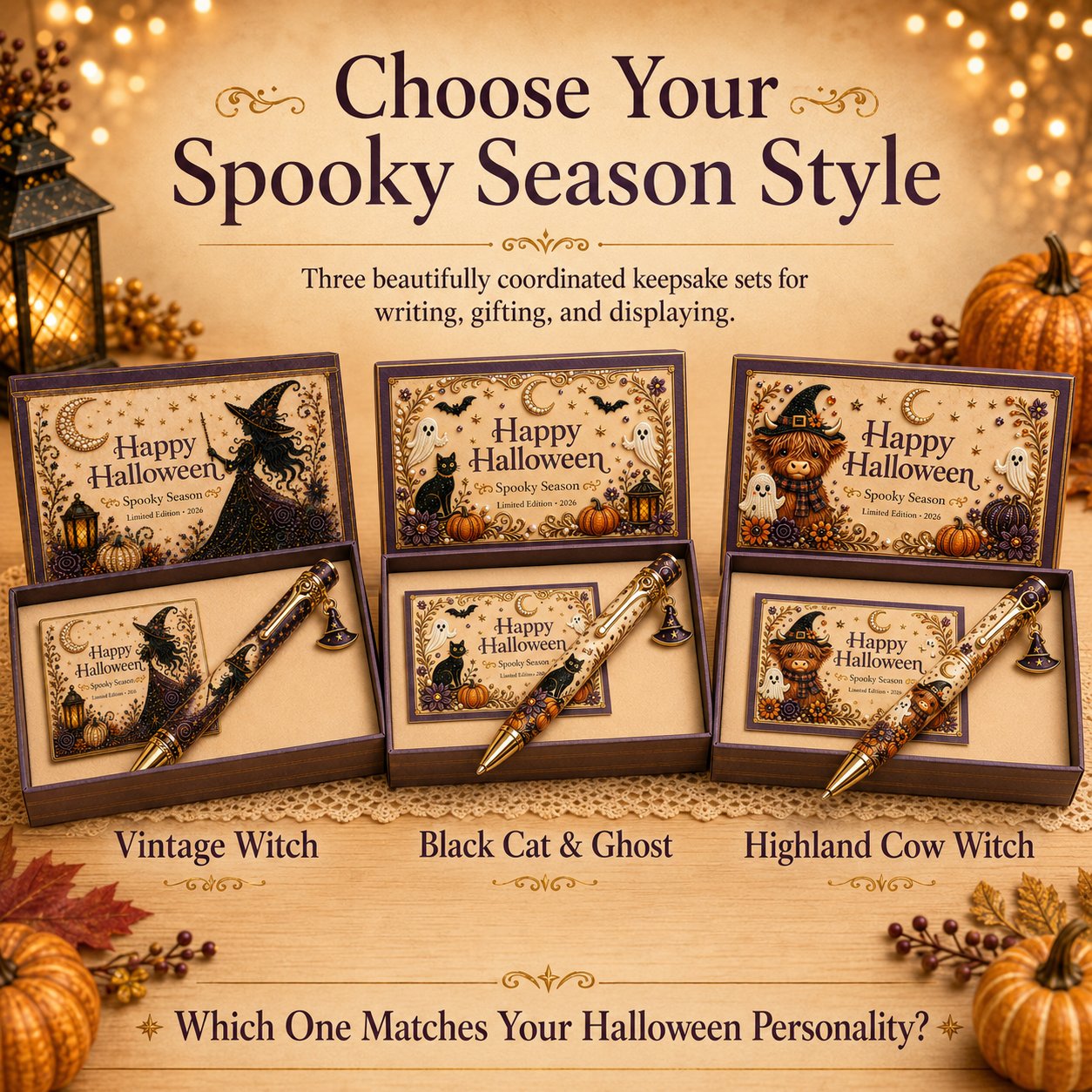 🎃🔮 Halloween Spooky Pen Gift Set