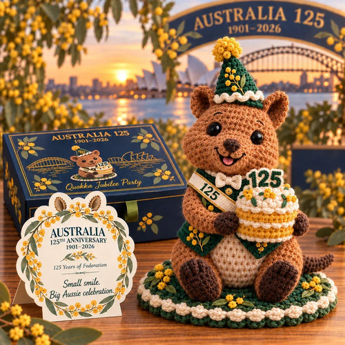 ⏳ Last Day 49% OFF – 🇦🇺 Australia 125th Anniversary Crochet Keepsake | Intricate 3D Crochet Work • Gift-Ready Box 🎁