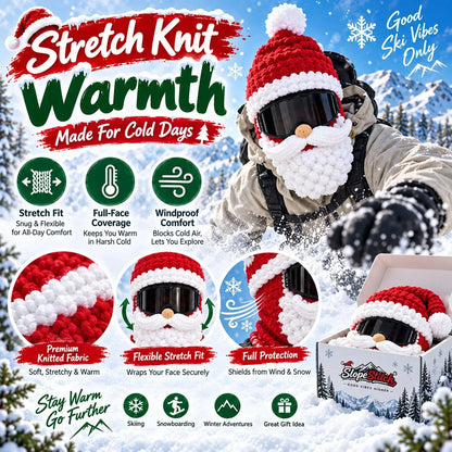 🎅🏂 3D Christmas Knit Ski Mask | Warm Full-Face Cover in 3 Festive Styles for Ski Trips, Parties & Winter Adventures ❄️