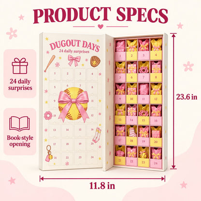 🥎 24 Days of Softball Surprises – Advent Calendar Made for Softball Girls