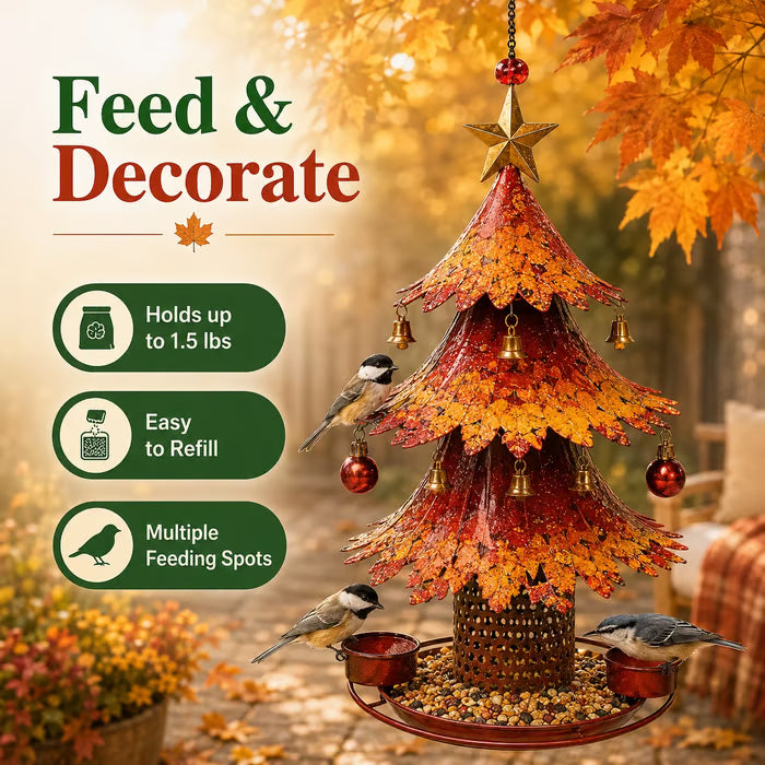 🎄Christmas Tree Bird Feeder🍂Festive Backyard Holiday Decor