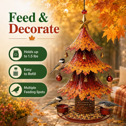 🎄Christmas Tree Bird Feeder🍂Festive Backyard Holiday Decor